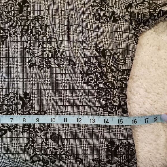 Nanette Lepore B/W Plaid + Floral Dress 6 - Picture 8 of 8